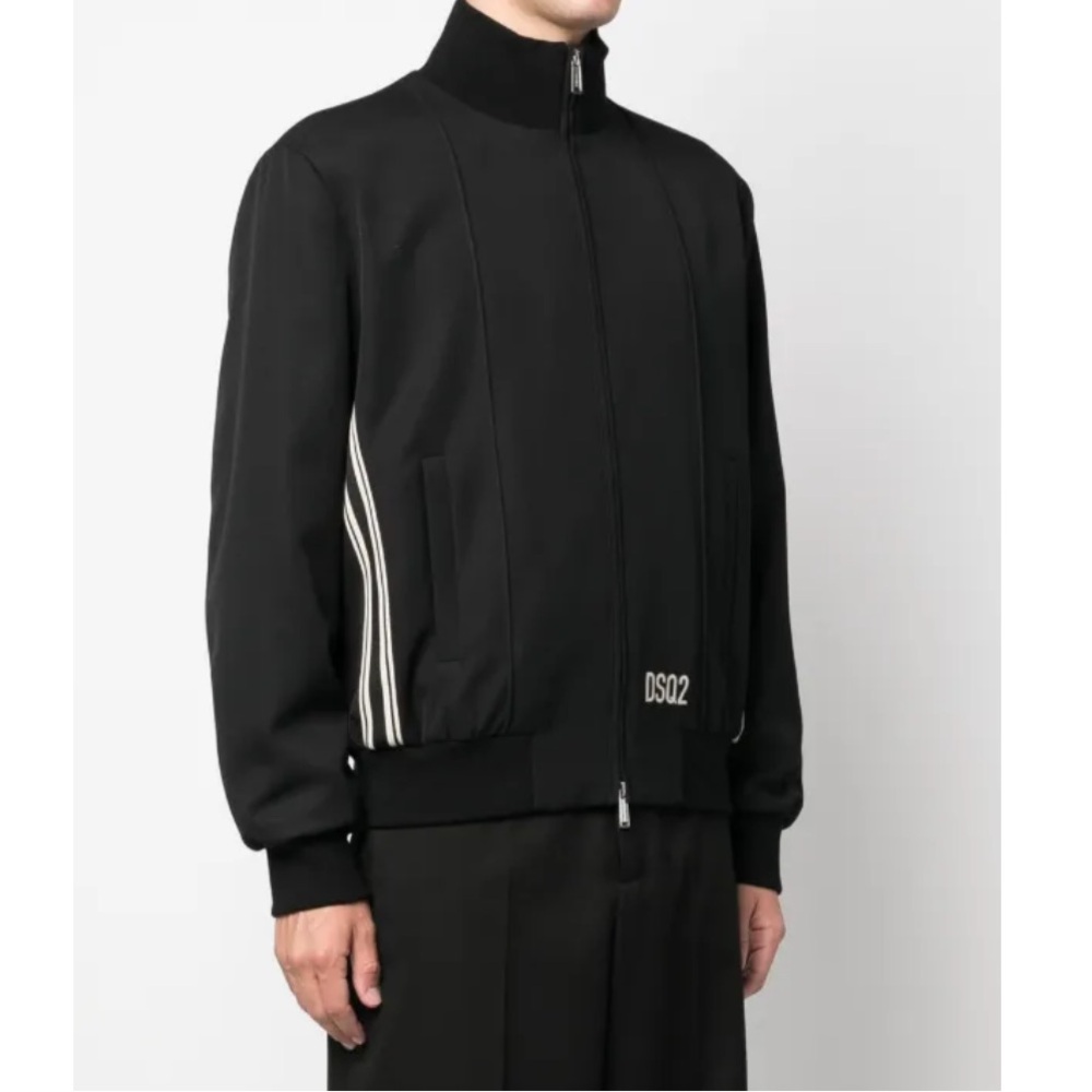 DSQUARED2 Stripe-Trim Bomber Jacket